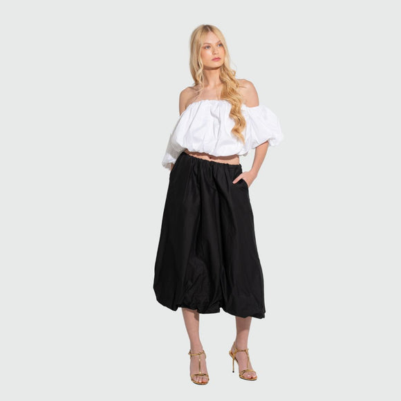 Women's Woven Black Skirt