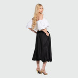 Women's Woven Black Skirt