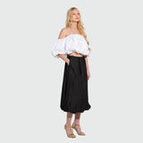 Women's Woven Black Skirt