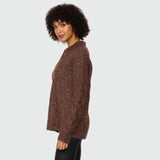 Textured Knit Crossover Neck