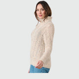 Cable Knit Jumper Flecks & Roll Neck
