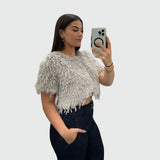 Faux Ostrich Bolero