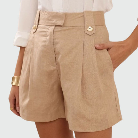 Shorts With Gold Buttons