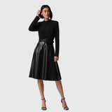 LDS Leather Skirt Dress