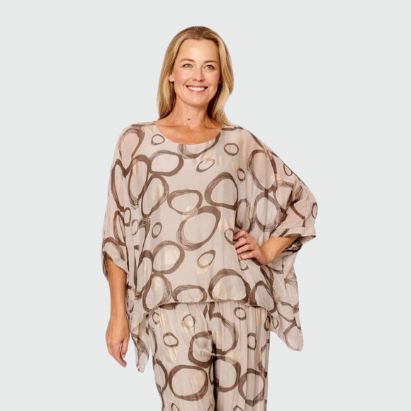 Silk Kaftan  Circle Top