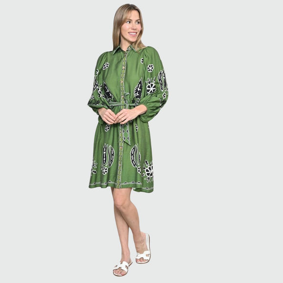 Green Shirt Dress