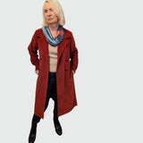 Cord Solid Trench Coat