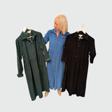 Cord Solid Dress Collar