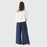 Linen Solid Pant Wide Leg