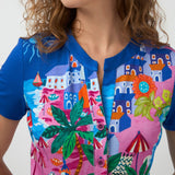 Iris Button Through Top