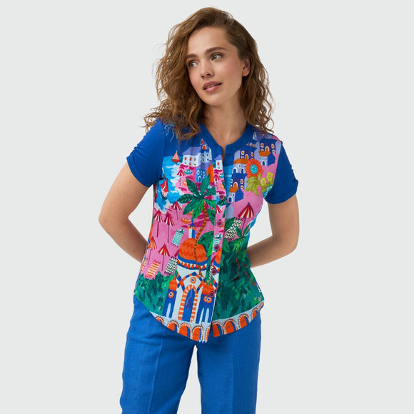 Iris Button Through Top