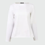 Boat Neck Long Sleeve Top