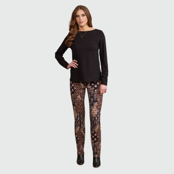 Boat Neck Long Sleeve Top