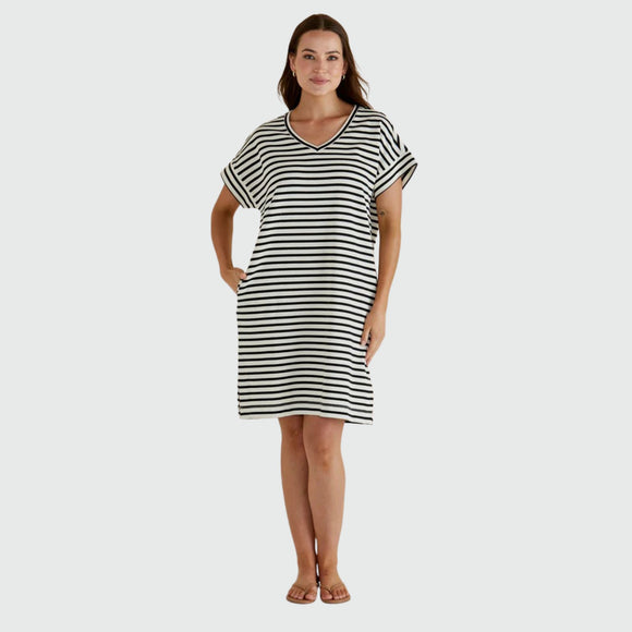 Elise V Neck Rib Dress